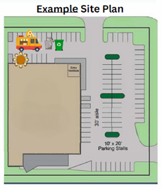 Example of a Site Plan for a Food truck permit